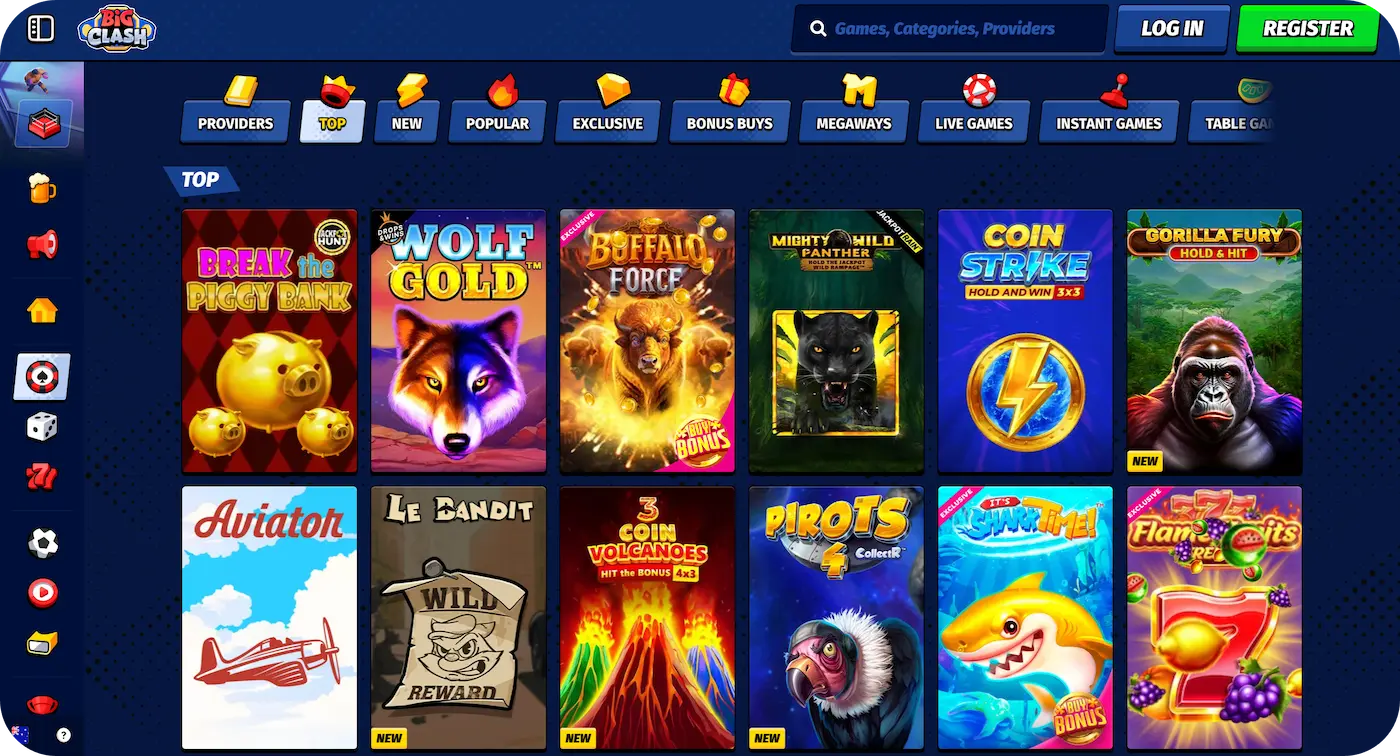 bigclash casino games
